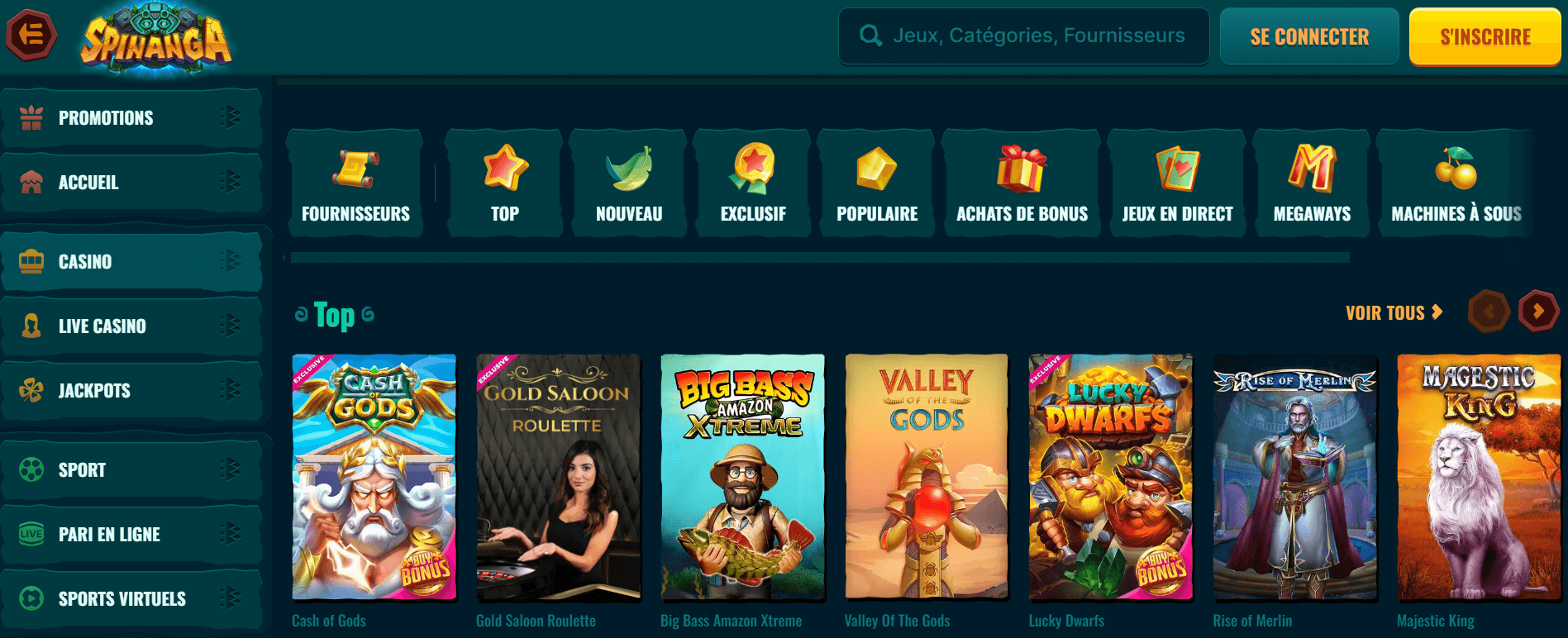 SPINANGA CASINO ONLINE FRANTA